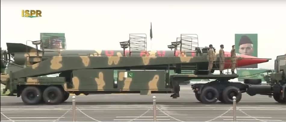 Shaheen 2 at Pakistan Day Parade. Photo: Pakistan ISPR