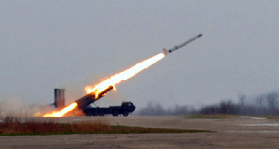 The Hwasal-1Ra-3 (Hwasal-1D-3) appears to have been launched from a runway, likely also Onchon Airbase | Image: KCNA (April 20, 2024)
