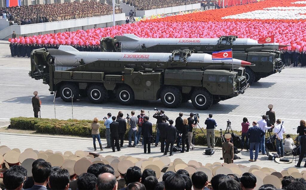 Nodong 1 on parade.