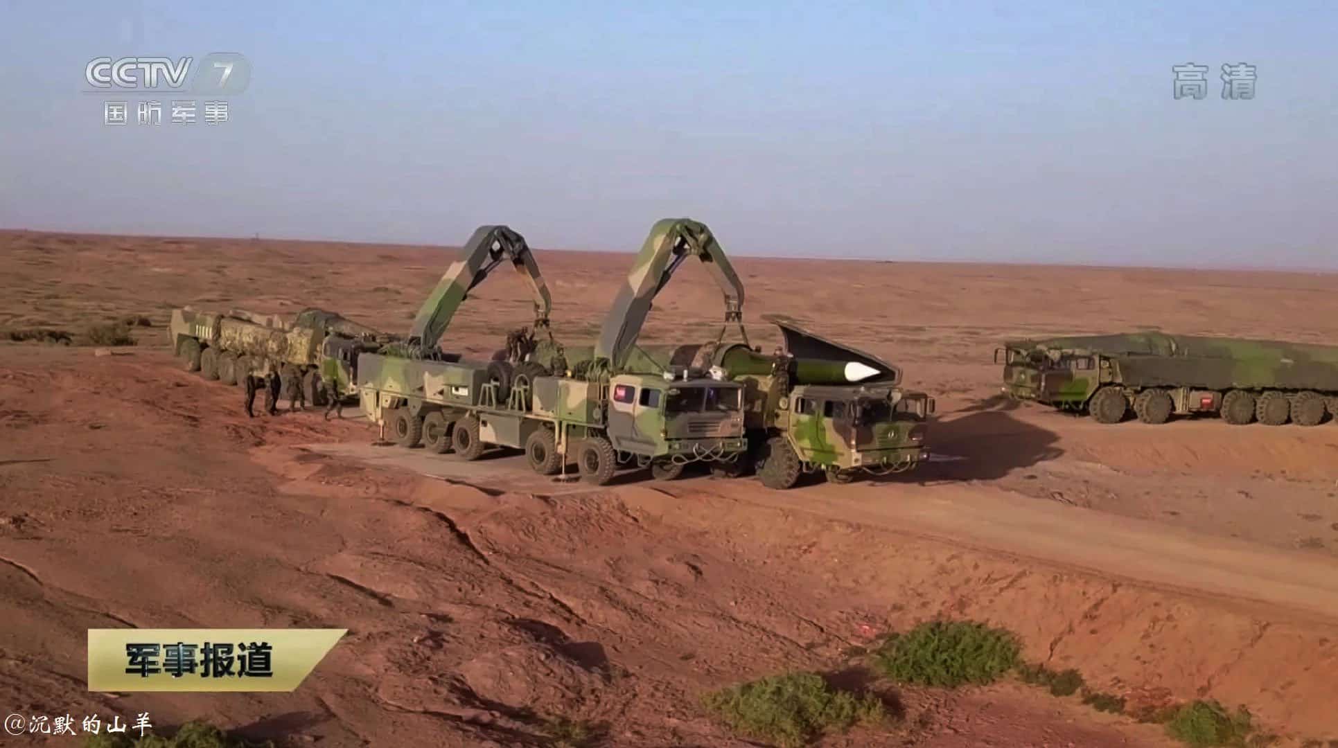 DF-26 reloading operation. Photo: Chinese state broadcast
