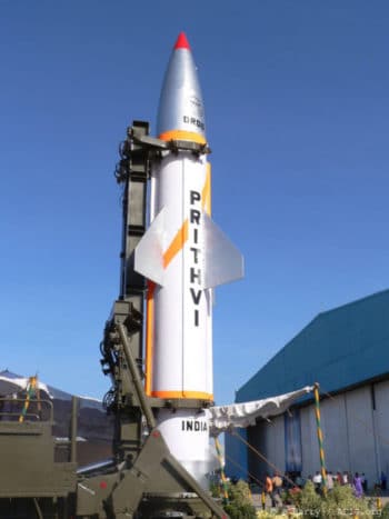 Prithvi-II ready for launch.
