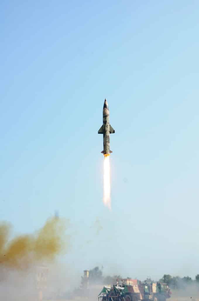Prithvi-II in flight.
