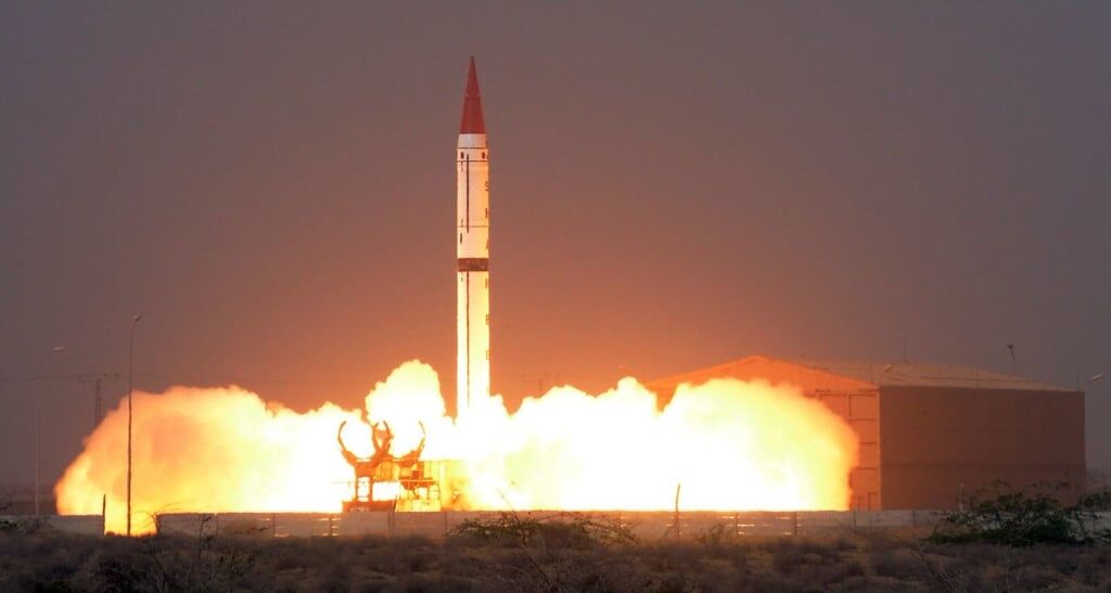 A Shaheed 3 test launch. Photo: AFP / HO / ISPR