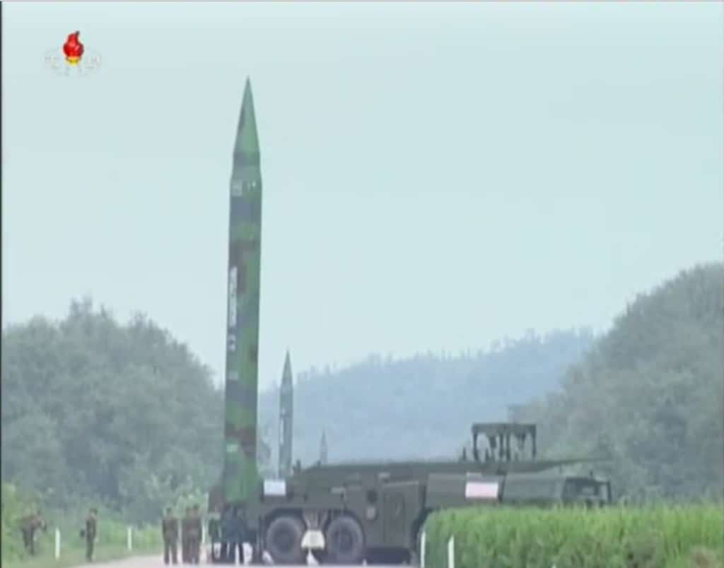 Hwasong-9 ready for launch. Photo: KCNA