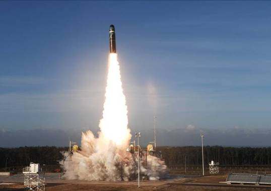An M51 missile in a surface launch test. Photo: French Ministry of Armed Forces