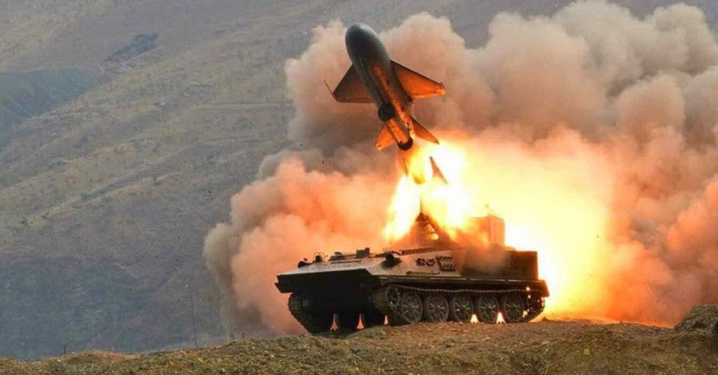 KN-01 launch from tracked launcher. Photo: KCNA