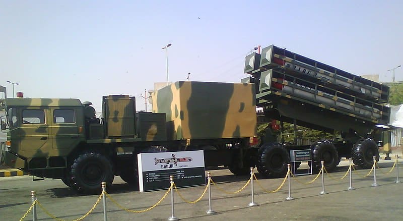 Babur missiles on display in 2008. Photo: Wikimedia