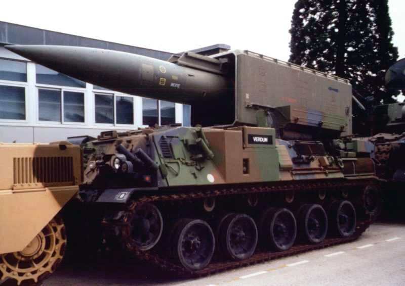 A Pluton missile on its launcher. Photo: Wikipedia
