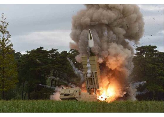 KN-24 2019 flight test. Photo: Rodong Sinmun