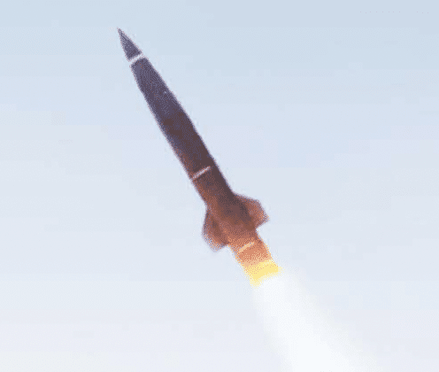 KN-02 flight test. Photo: KCNA
