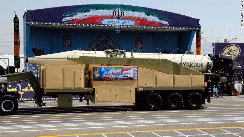 Khorramshahr missile paraded in September 2017. Photo: Tasnim News Agency