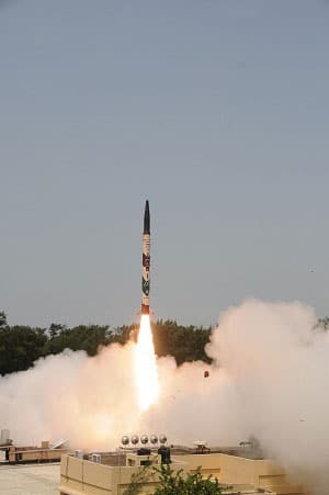 Agni-1 missile test flight. Photo: DRDO