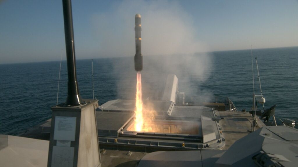 USS Milwaukee (LCS-5) launches a Hellfire missile. Photo: U.S. Navy