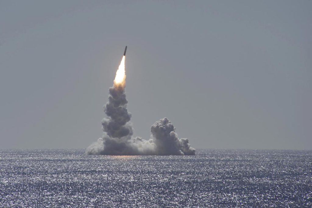 USS Maine (SSBN-741) test fires a Trident II ICBM. Photo: U.S. Navy