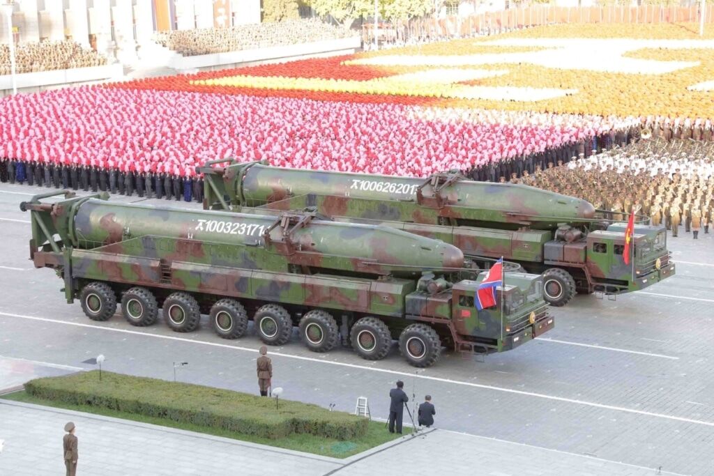 Hwasong-13 (KN-14 variant) on parade, October 2015. Photo: KCNA