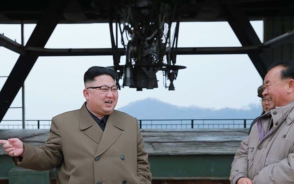 Closeup of “Korean-style high-thrust motor” during inspection, 2017. Photo: DPRK Foreign Languages Publishing House
