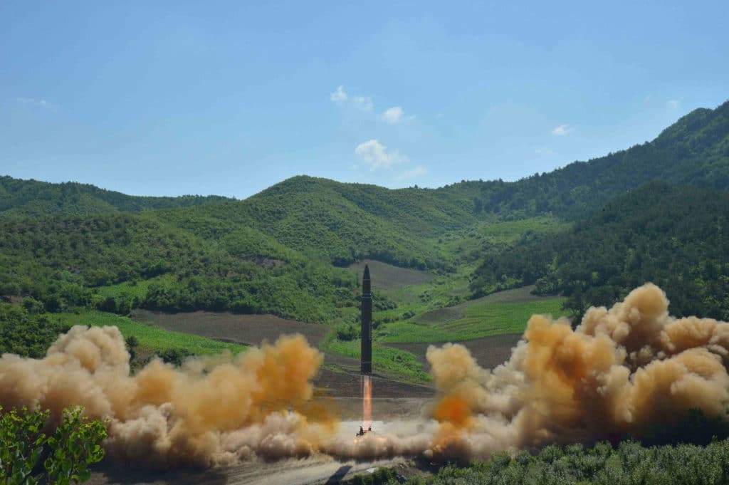 Hwasong-14 flight test, July 2017. Photo: KCNA
