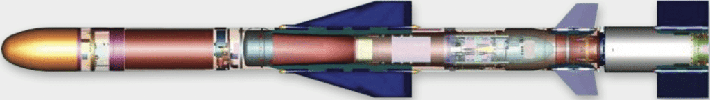 Cutaway diagram of Haeseong I missile.