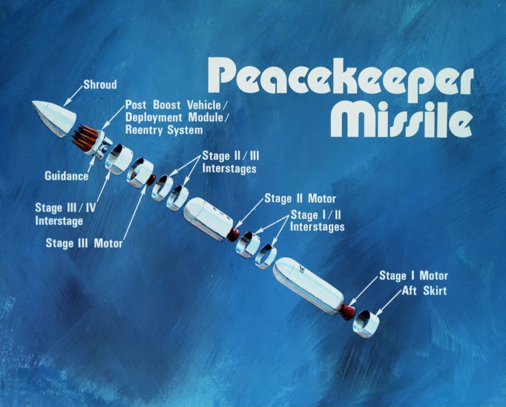 1980s-era illustration of the Peacekeeper ICBM. Photo: U.S. Air Force