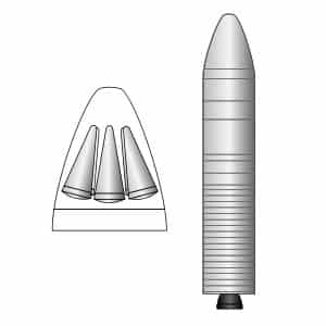 Line drawing of M45 missile. Photo: Wikipedia