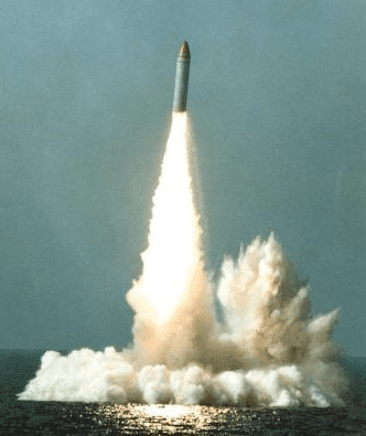 An M45 missile in early launch. Photo: French Ministry of Armed Forces