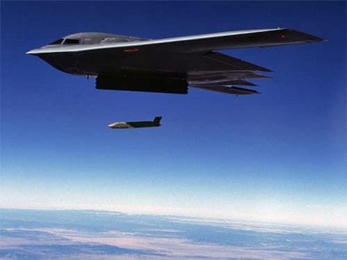A B-2 launching a AGM-158 JASSM. Photo: U.S. Air Force